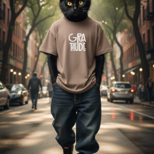 Gratitude Typography Oversized Tshirt – DedeYaar