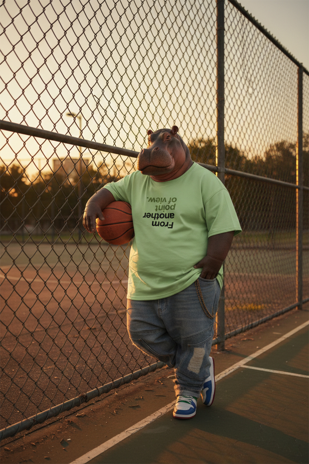 Point of View Typography Oversized Tshirt – DedeYaar